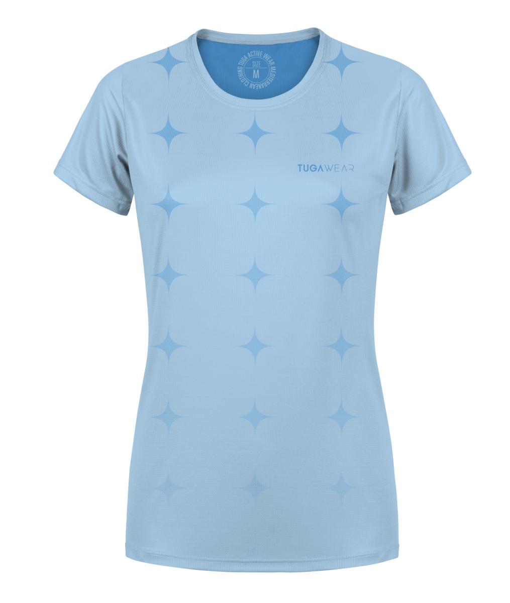 Camiseta Tuga Running Eixample Azul Mujer