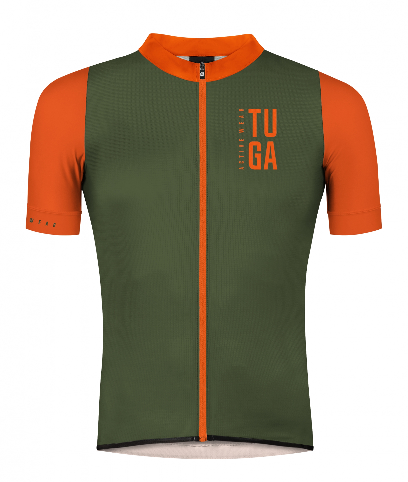 Maillot ciclismo técnico transpirable y aerodinámico Tuga Zipper Naranja