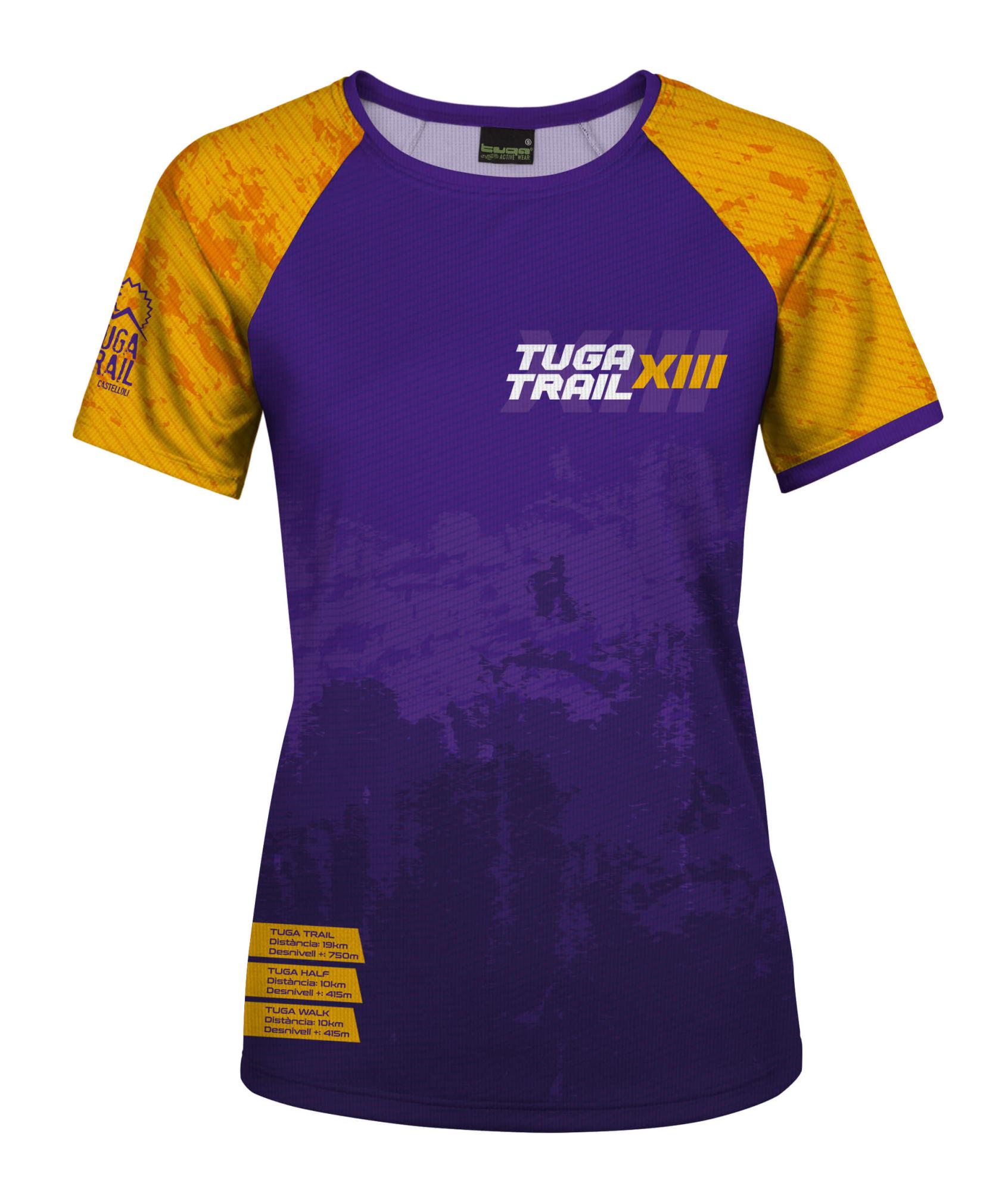 Camiseta técnica femenina en tejido Dry Tech, versátil y resistente, ideal para actividades outdoor y entrenamientos duros.