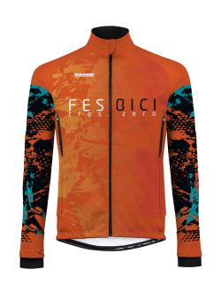 Chaqueta térmica para ciclismo con tejido Iceberg, reflectantes y bolsillos traseros, ideal para climas fríos y días de viento.