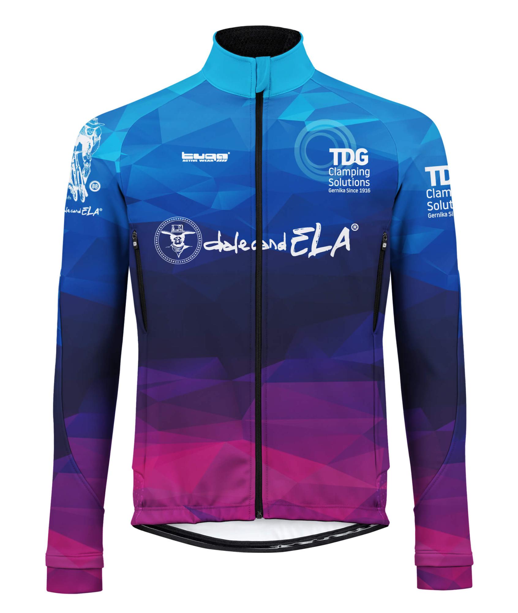 Chaqueta térmica para ciclismo con tejido Iceberg, reflectantes y bolsillos traseros, ideal para climas fríos y días de viento.