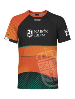 Camiseta técnica para eventos de running y trail, transpirable, personalizada, disponible en modelo masculino y femenino.