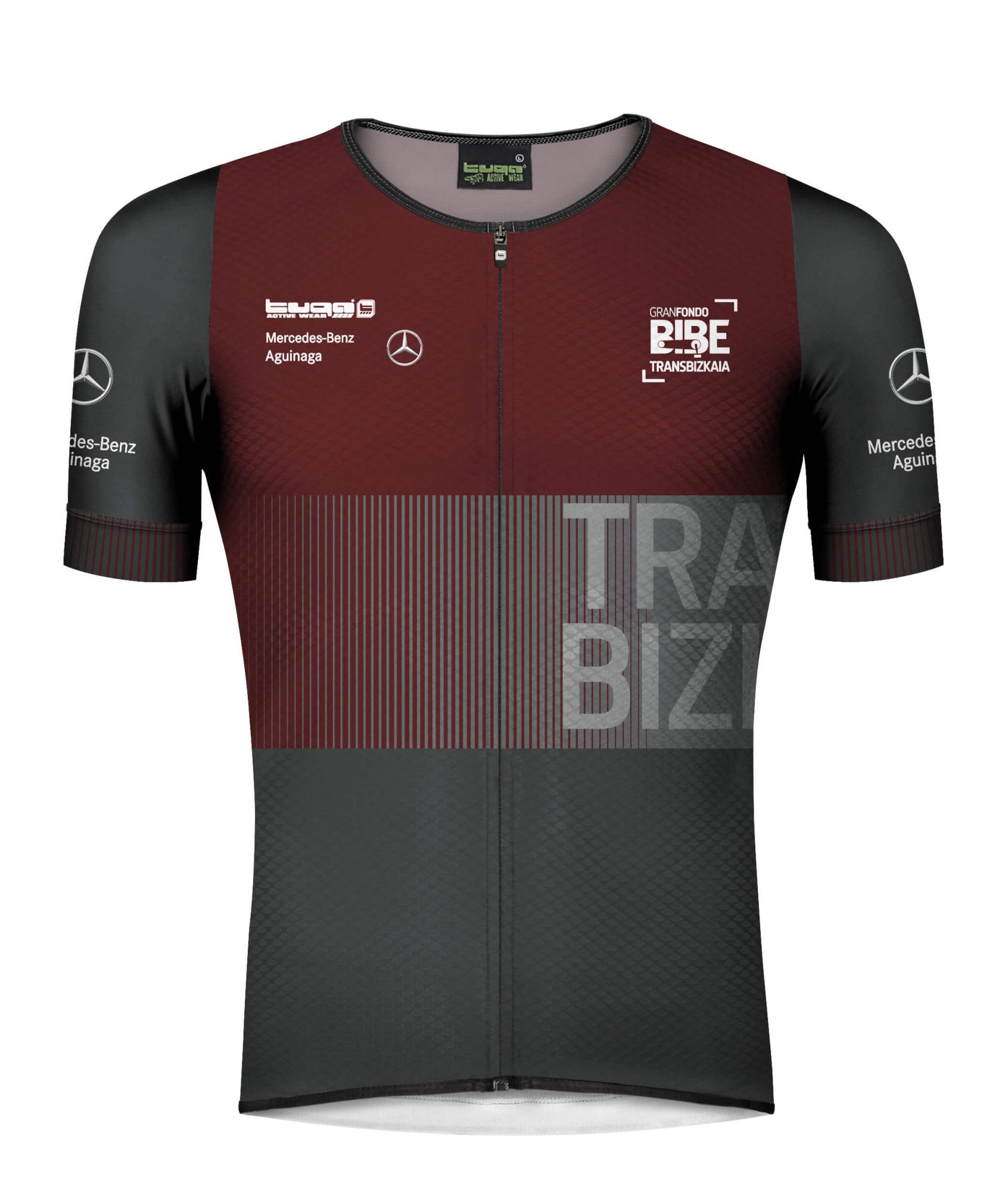 Maillot de ciclismo ultraligero y transpirable con tiras reflectantes, tres bolsillos y microinserciones antideslizantes.