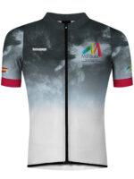 Maillot de ciclismo ultraligero y transpirable con tiras reflectantes, tres bolsillos y microinserciones antideslizantes.